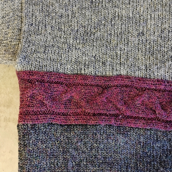 Vintage Lord & Taylor Shetland Wool Sweater Color Block Knit Grandpa Size Large - Picture 8 of 11